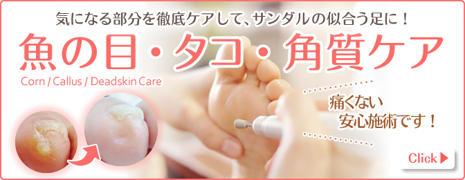 魚の目・タコ・角質ケア